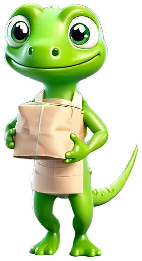 GOGO carrying a parcel